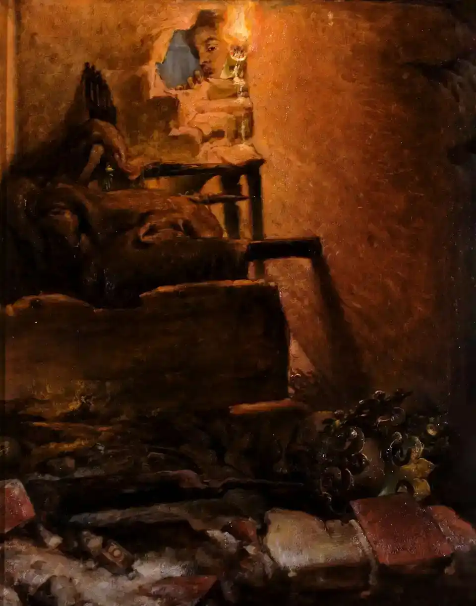The interior of the tomb of King Kazimierz Wielki